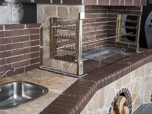 Ψησταριές κήπου - Barbecue garden set - Gartengrill set - BBQ Set με πάγκο – νεροχύτη, ψησ...